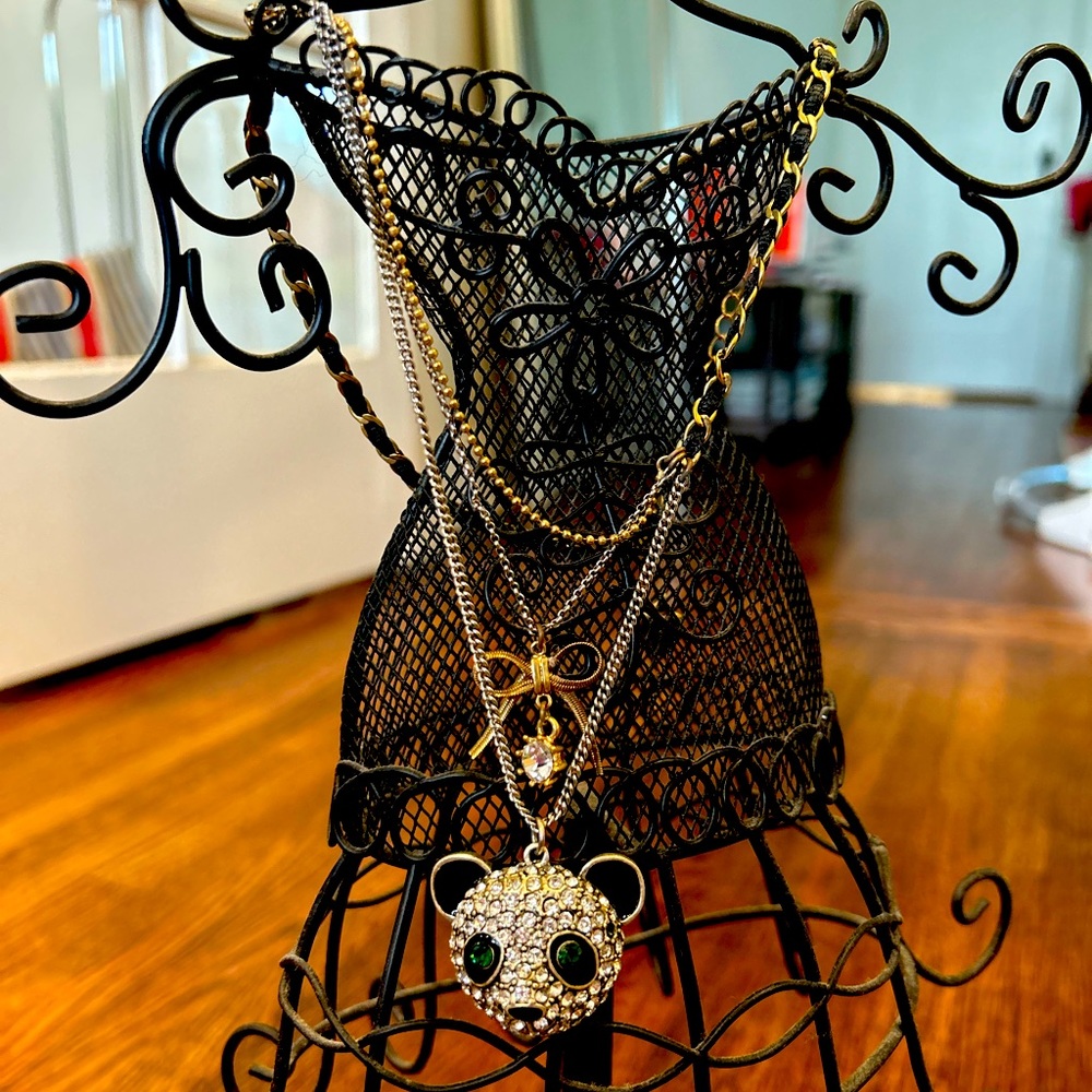 Vintage Betsy Johnson Panda Necklace